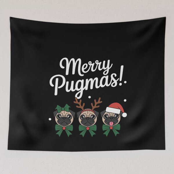 Item preview, Girls Christmas Funny Pug Dog Reindeer Merry Pugmas designed and sold by MinaReinger.