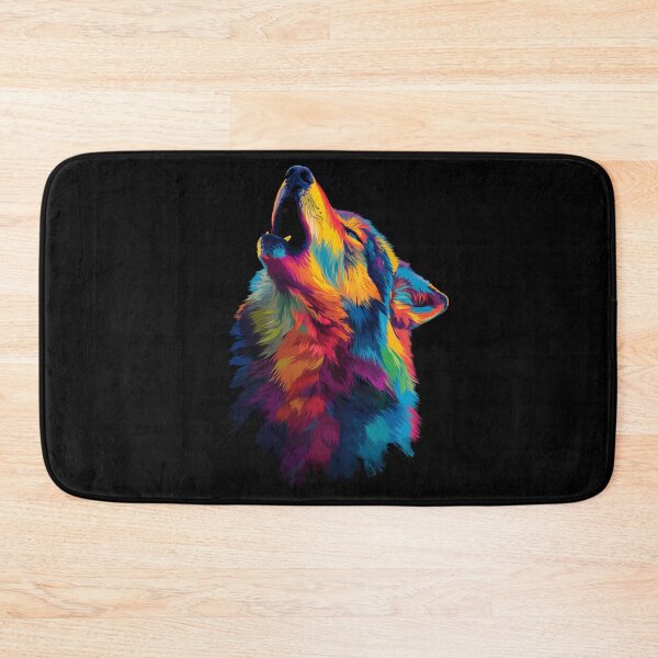 Item preview, Colorful Howling Wolf designed and sold by Boddicca.