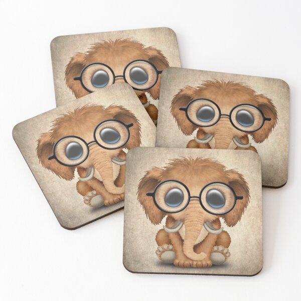 Item preview, Cute Woolly Mammoth Wearing Glasses designed and sold by JeffBartels.