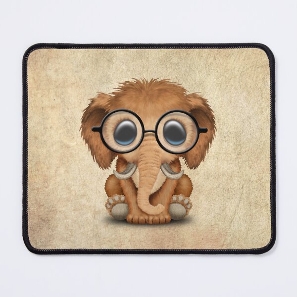 Item preview, Cute Woolly Mammoth Wearing Glasses designed and sold by JeffBartels.