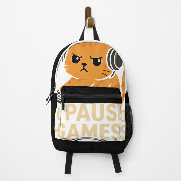 Item preview, Cute Gamer Cat – I Pause Games But Not For Humans | Funny Gaming T-Shirt designed and sold by doffstory.