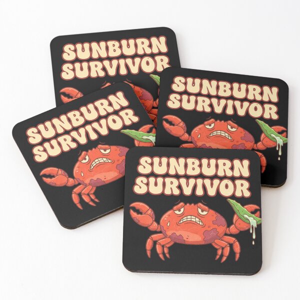 Item preview, Sunburn Survivor Grumpy Crab  Funny Retro Summer Beach Design designed and sold by DIRTYSKETCHH.