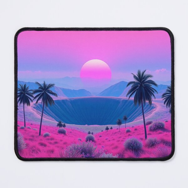 Item preview, Vaporwave Paradise Crater - Pink Sunset Palm Aesthetic designed and sold by EllDAV777.
