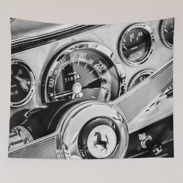 Item preview, Poster 1960 Ferrari 250 GT Cabriolet Pininfarina Series II Steering Wheel Black White designed and sold by BrianCleghorn.