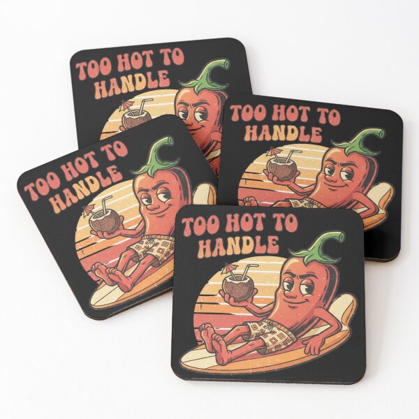 Item preview, Too Hot To Handle Chili Pepper  Retro Spicy Summer Cartoon Design designed and sold by DIRTYSKETCHH.