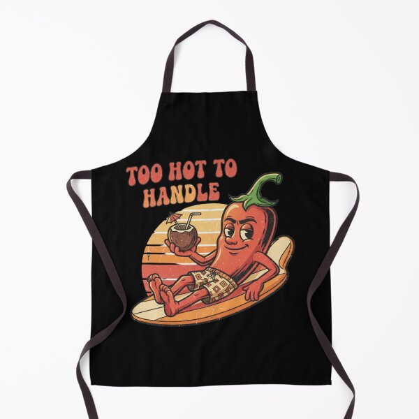 Item preview, Too Hot To Handle Chili Pepper Retro Spicy Summer Cartoon Design designed and sold by DIRTYSKETCHH.