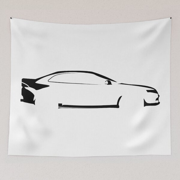 Item preview, Accord Euro R CL7 (2003) Minimalist Car Silhouette (Black) designed and sold by FearnCreative.