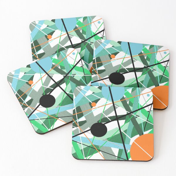 Item preview, Bold Network of Colorful Circles & Lines - Dynamic Abstract designed and sold by ABG Inspirational Art.