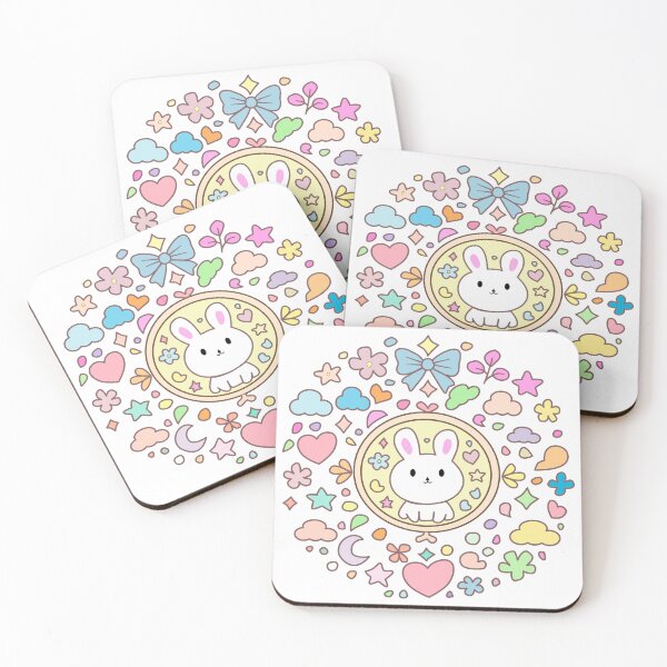Item preview, Kawaii Bunny in Pastel Dream Circle – Cute Whimsical Illustration designed and sold by Nara2560.