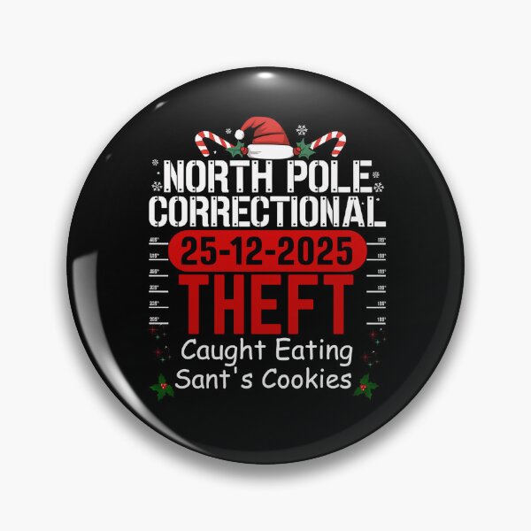 Item preview, North Pole Correctional Caught Eating Sant's Cookies designed and sold by CassieReilley.