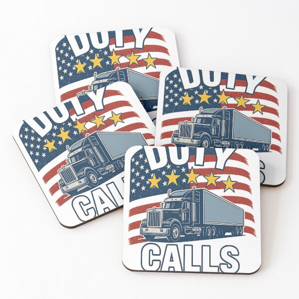 Item preview, Duty Calls – American Trucker Vintage Semi Truck Design designed and sold by faamyo.