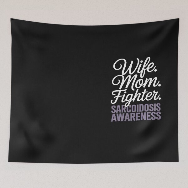 Item preview, Wife Mom Fighter Warrior Sarcoidosis Awareness Purple Ribbon designed and sold by Hofersofer.