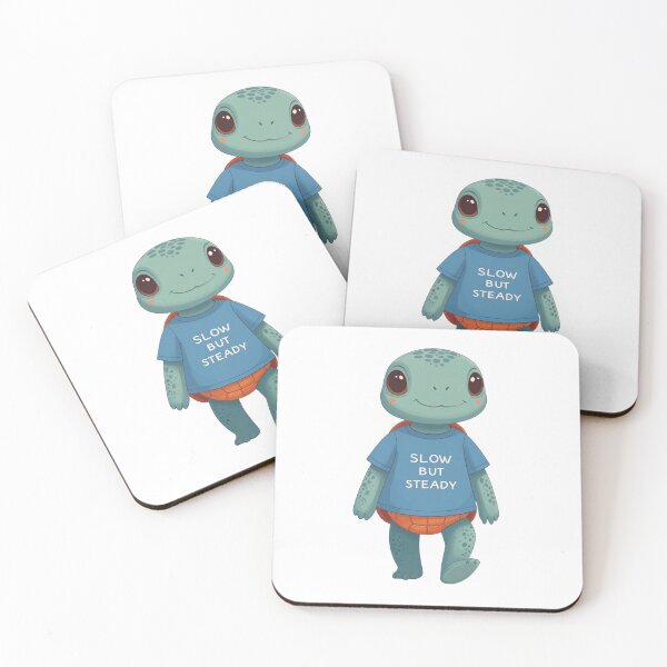 Item preview, Cute Turtle Wearing Slow But Steady T-Shirt Motivation designed and sold by takeng07.