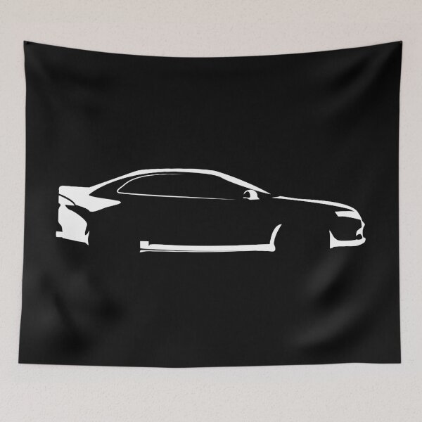 Item preview, Accord Euro R CL7 (2003) Minimalist Car Silhouette (White) designed and sold by FearnCreative.