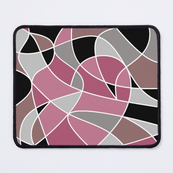 Item preview, Modern Patterned Pink Heart on Black Background - Dynamic Abstract designed and sold by ABG Inspirational Art.