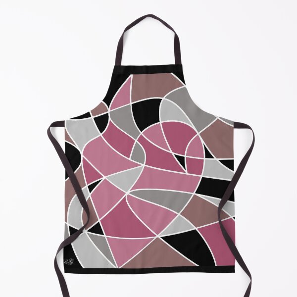 Item preview, Modern Patterned Pink Heart on Black Background - Dynamic Abstract designed and sold by ABG Inspirational Art.