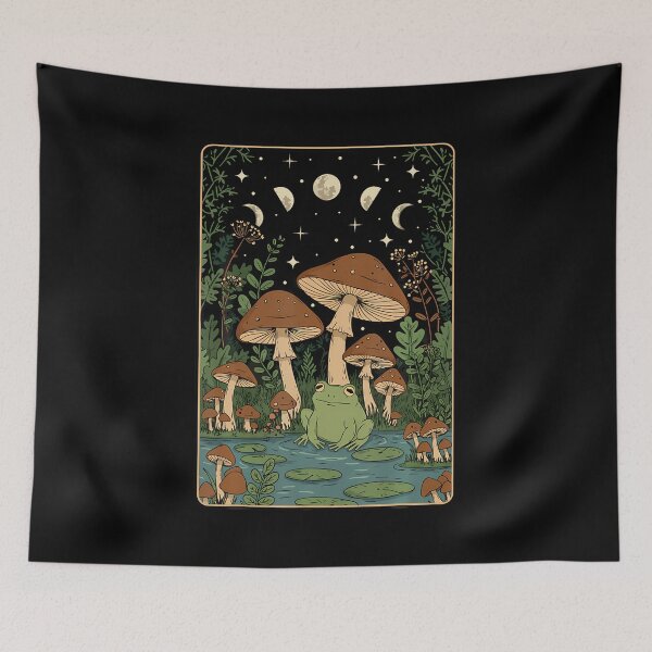 Item preview, Frog Mushroom Moon Witchy designed and sold by DianaEsther1.
