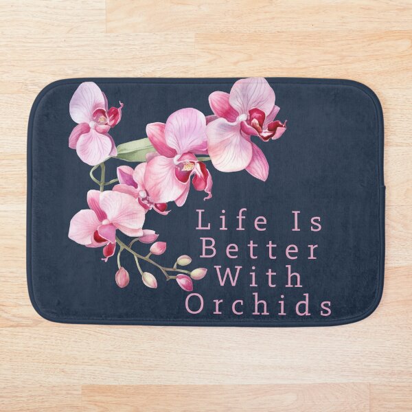 Item preview, Life Is Better With Orchids – Christmas Floral Motivation Design designed and sold by VioVibe.