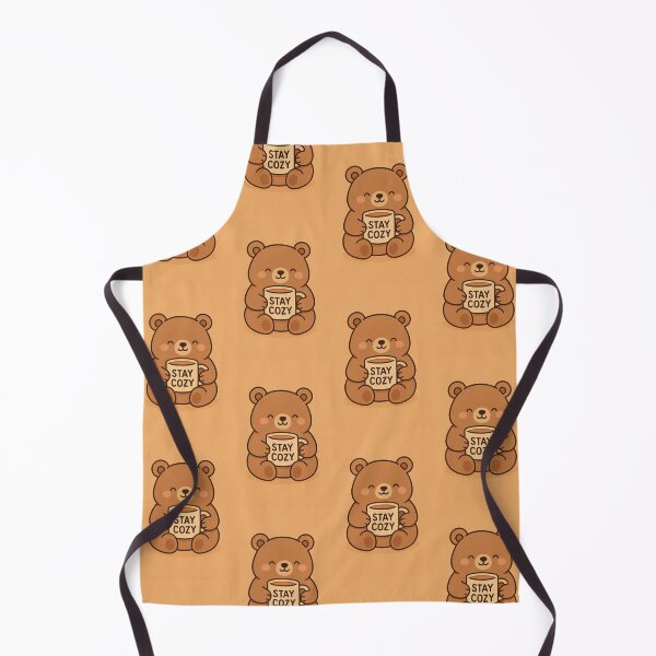 Item preview, Cozy Kawaii Bear With Warm Mug designed and sold by GrafiKale.