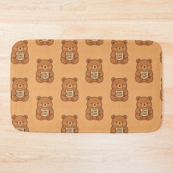 Item preview, Cozy Kawaii Bear With Warm Mug designed and sold by GrafiKale.