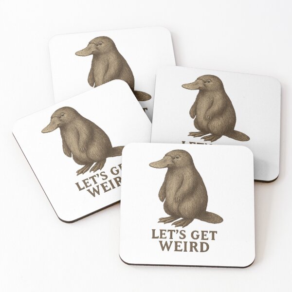 Item preview, Let’s get weird - platypus- vintage animal  designed and sold by Llewynn1225.