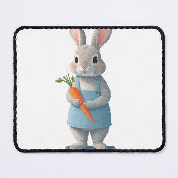 Item preview, Dieting Bunny on Scale Holding Carrot Healthy Eating designed and sold by takeng07.