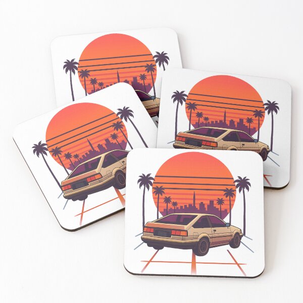 Item preview, Retro JDM Sunset Drive  Vaporwave Car Aesthetic designed and sold by louzza  shop.