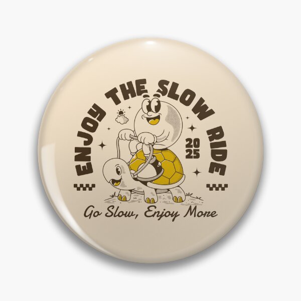 Item preview, Enjoy the Slow Ride Retro Turtle and Rider Cartoon Design designed and sold by adipra.