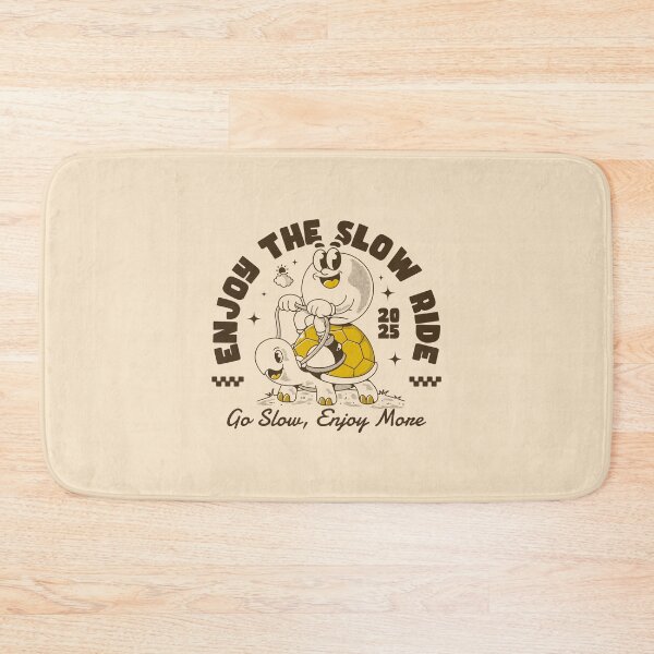 Item preview, Enjoy the Slow Ride Retro Turtle and Rider Cartoon Design designed and sold by adipra.
