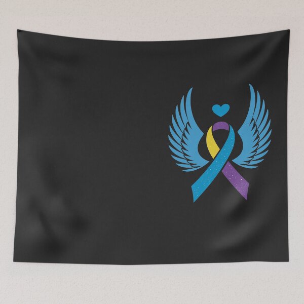 Item preview, Winged ribbon bladder cancer awareness designed and sold by Hofersofer.
