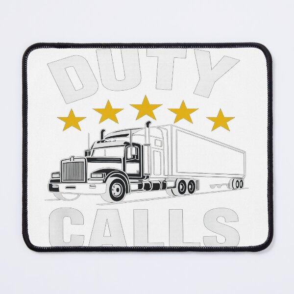 Item preview, Duty Calls – Clean White & Gold Semi Truck Trucker Design designed and sold by faamyo.