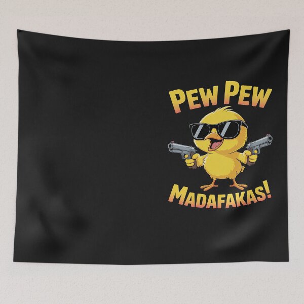 Item preview, With Gun Pew Madafakas Pew Funny Meme Duck designed and sold by Hofersofer.