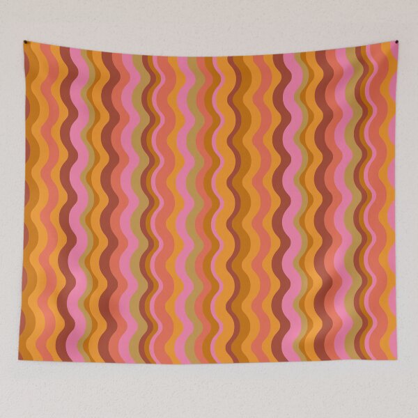 Item preview, Groovy Wavy Retro Lines designed and sold by retrobliss70s.