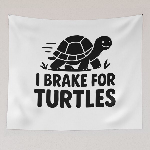 Item preview, I Brake For Turtles Funny Turtle Lover Design designed and sold by zakugan.