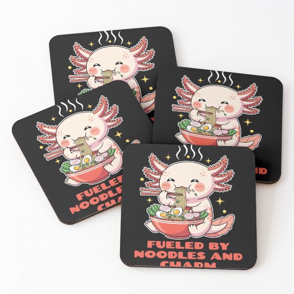 Item preview, Fueled by Noodles and Charm – Adorable Axolotl Ramen Design designed and sold by JoRealm.