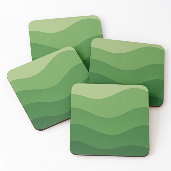 Item preview, Green Monochrome Hills - Minimalist Abstract designed and sold by Myra365Art.