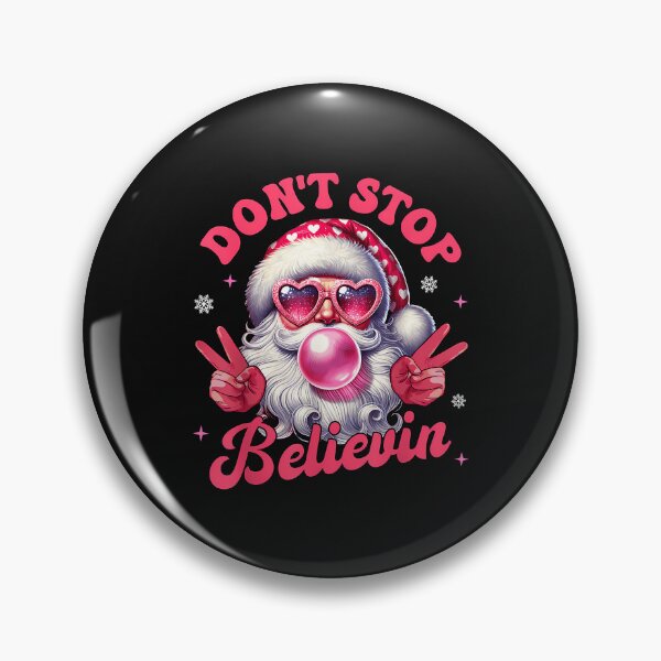Item preview, Don'T Stop Believin Funny Pink Santa Claus Christmas Vibes designed and sold by merlinnears.