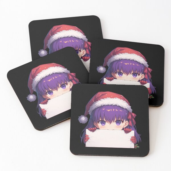 Item preview, Sakura Matou Fate Stay Night Chibi Kawaii Christmas Anime Girl Peeker Sweet Holiday Charm designed and sold by Raslbazola.
