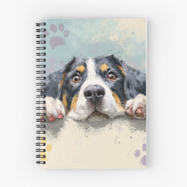 Item preview, Entlebucher Mountain Dog Peeking over Wall 01 designed and sold by Elisabeth Lucas.