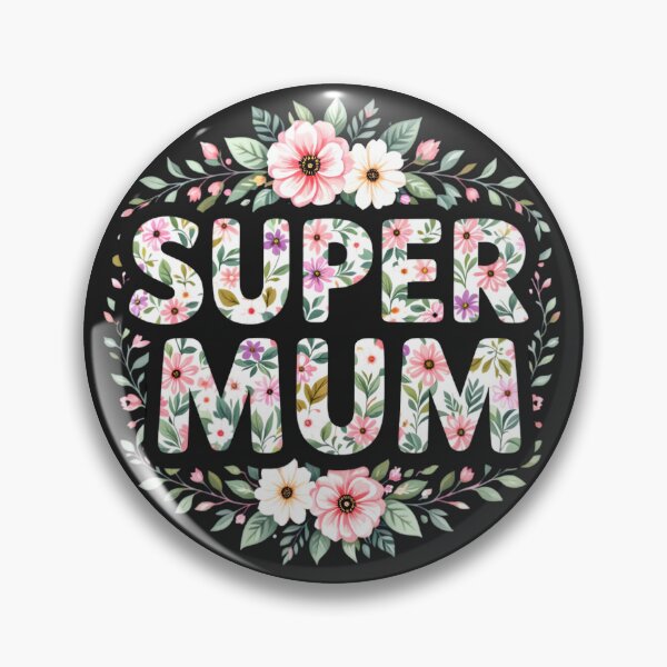 Item preview, super mum colorful typographic design designed and sold by SmashingDeals.