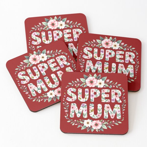 Item preview, super mum colorful typographic design designed and sold by SmashingDeals.