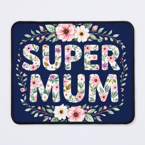 Item preview, super mum colorful typographic design designed and sold by SmashingDeals.