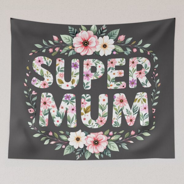 Item preview, super mum colorful typographic design designed and sold by SmashingDeals.