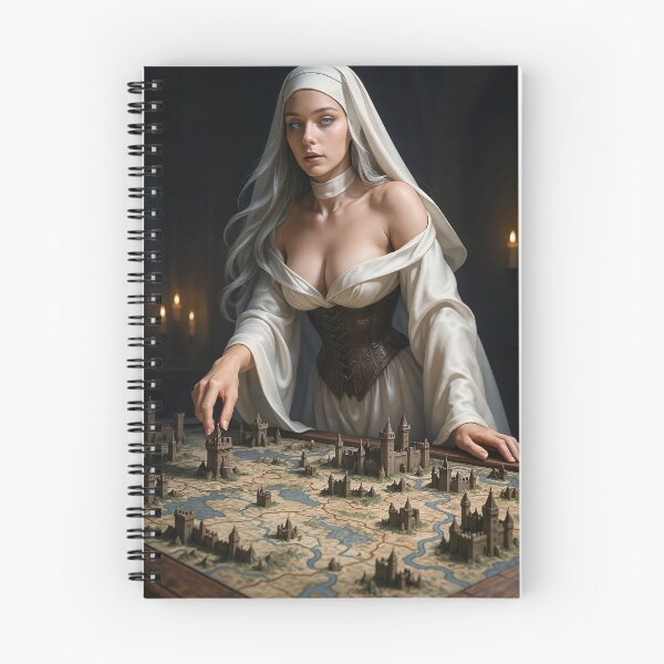 Item preview, White haired nun corset board games   designed and sold by CathryneDelamort.