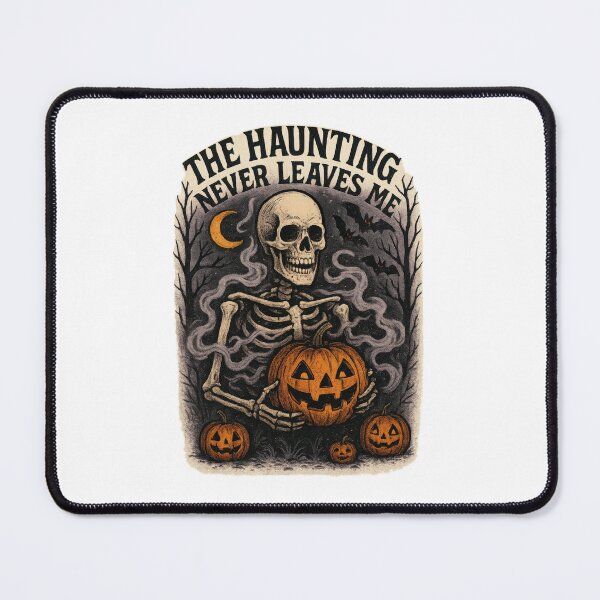Item preview, The Haunting Never Leaves Me Skeleton Halloween Horror Sticker designed and sold by inkoutninja.