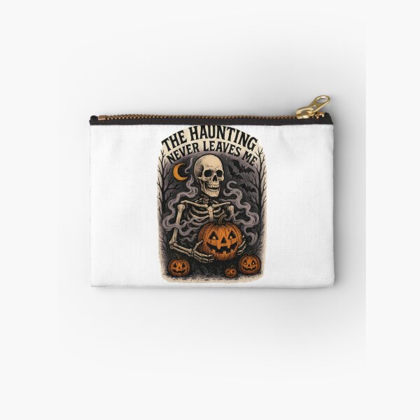 Item preview, The Haunting Never Leaves Me Skeleton Halloween Horror Sticker designed and sold by inkoutninja.