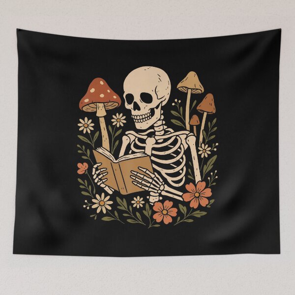 Item preview, Mushroom Skeleton Reading Books designed and sold by LydiaShirley.