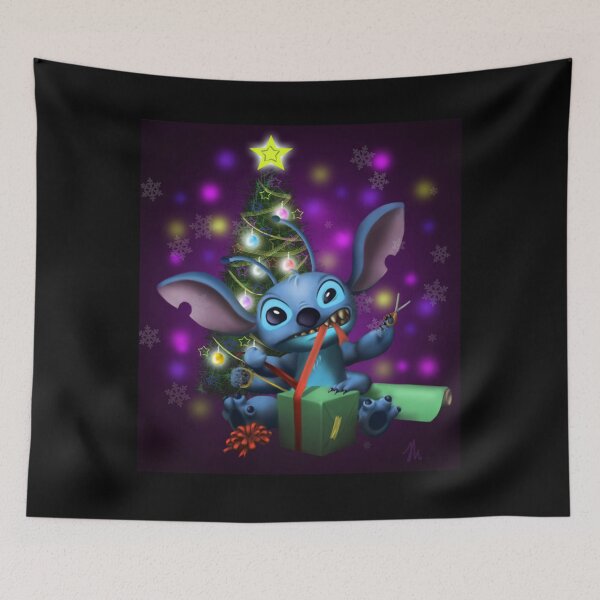Item preview, Stitch Christmas Chaos Art – Cute Holiday Gift Illustration designed and sold by mautinzreqatz.