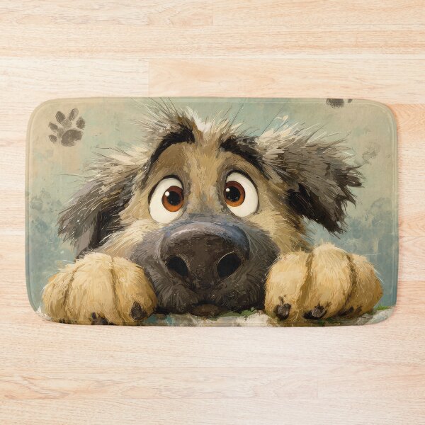 Item preview, Estrela Mountain Dog Peeking over Wall 01 designed and sold by Elisabeth Lucas.
