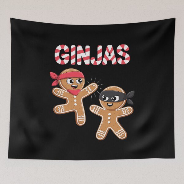 Item preview, Funny Ginjas Gingerbread Ninjas for kid boys Christmas Xmas designed and sold by khorbiasieno.